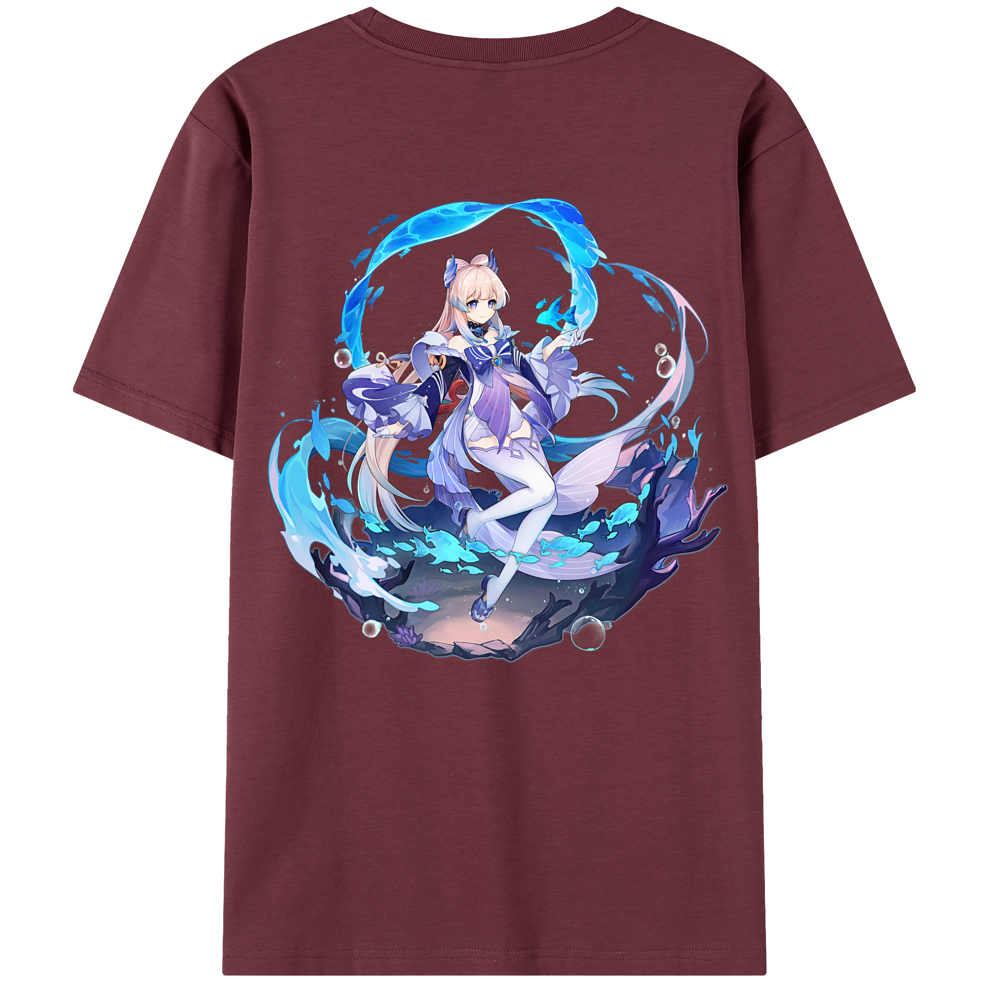 げんし神 珊瑚宮心海 サンゴノミヤ・ココミ genshin Sangonomiya Kokomi 綿100％半袖Tシャツ（背面プリント）